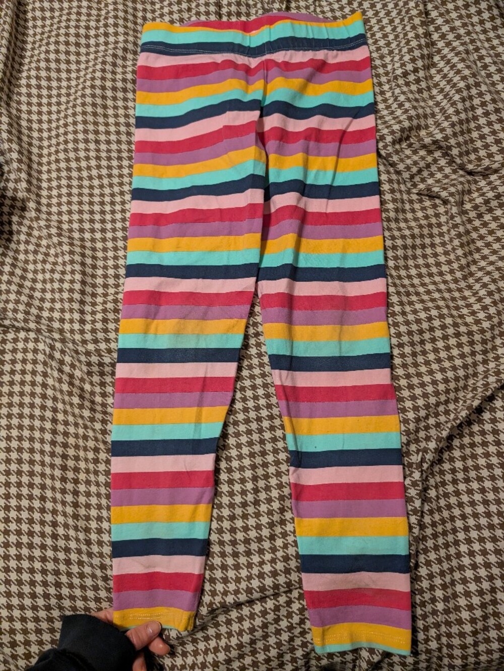 Isaac Mizrahi Multicolor Striped Kids Leggings - Pink, Yellow, Teal, Navy